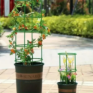 Plant Support Stakes Semicircle Trellis for Potted Plants Bonsai Vine Flower Support Fixed Rod Clips Gardening Tools 6-36Pcs