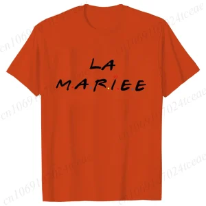 Team De La Mariée T-shirt French Evjf Futur Bride Tees Friends Single Farewell Bachelorette Party Tees Shirt for Women Clothing