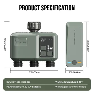 2025 Tuya Wifi+RF433 smart Garden Sprinkler Water Timer by 3 Way Rain Delay Filter Programmable Automatic Irrigation Controller