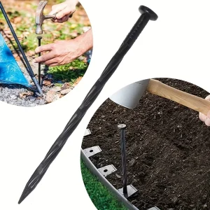 30Pcs Plastic Landscape Edge Nail Landscape Anchor Fixed Nail Spiral Edge Pile Lawn Gardening Grass Stone Partition Nail
