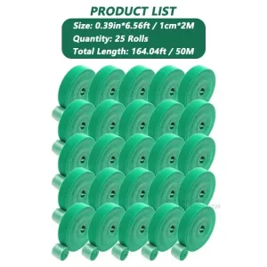 Self Adhesive Plant Nylon Cable Tie Green Adjustable Plants Hook Loop Support Garden Twine Bandage Reusable Fastener Tape Strips