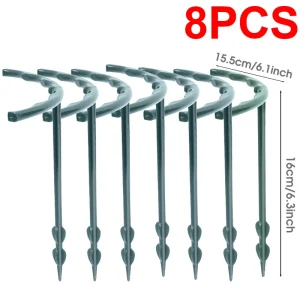 2/12Pcs Plastic Support Pile Stand Plant Support Pile for Flowers Greenhouses Arrangement Fixing Rod Holder Gardening Tools