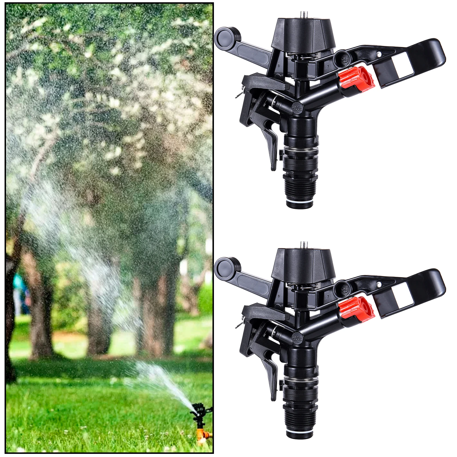 1Pc Rotating Rocker Sprinkler Adjustable 3/4"Male Thread Lawn Flowerbed Watering Sprayer Garden Farm Agriculture Irrigation Tool - Image 5