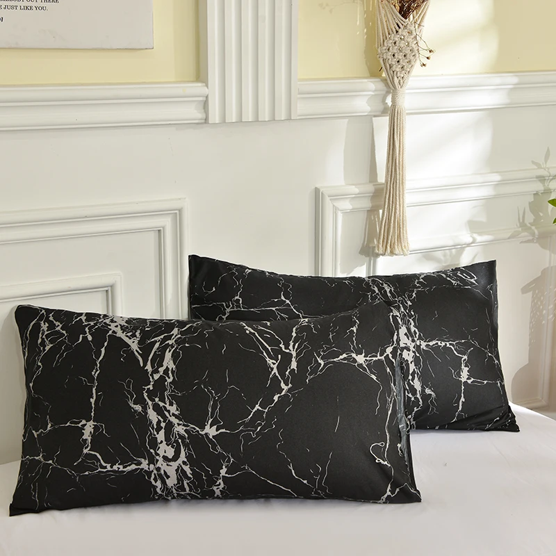 Printed Pillow Cover 2pcs Pillowcase 48x74cm Pillow Sham for Home Bed Pillowslip Rectangle Cushion Cover funda almohada - الصورة 15
