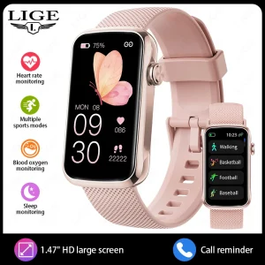 LIGE New Smart Watches Women IP68 Waterproof Luxury Sports Bracelet Heart Rate Blood Oxygen Ladies Gift Alarm Clock Smartwatch
