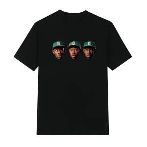 Tyler The Creator Head Pattern T-shirt Summer Women's Short Sleeved T-shirt Retro Hip Hop Rap Singer Cactus Jack T-shirt Y2k Top