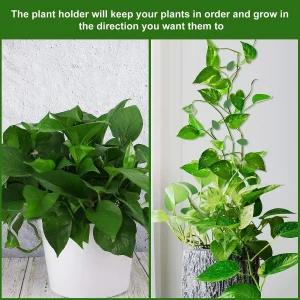 Plant Climbing Wall Fixture Clips Acrylic Sticker Green Leaf Simula Self-Adhesive Hook Plant Vine Traction Indoor Outdoor Decor