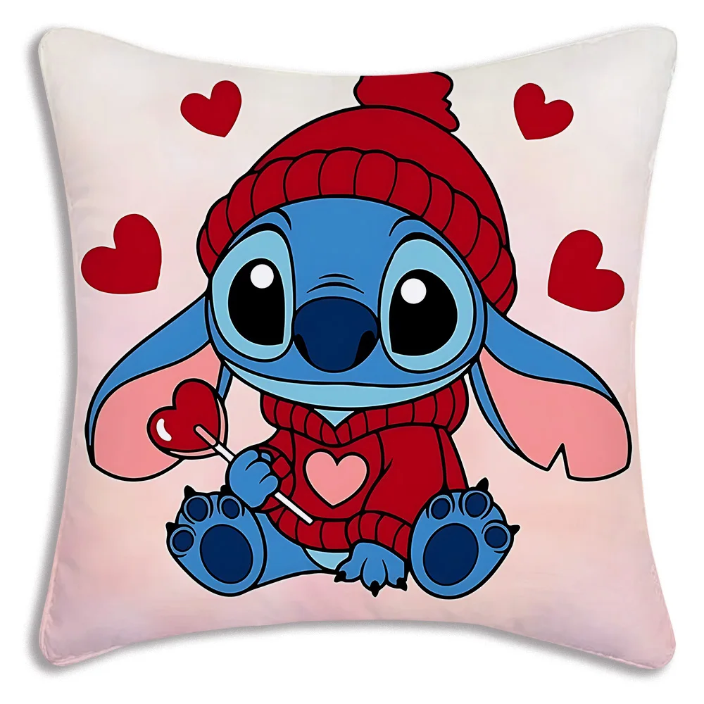 Hot Cartoon Anime S-Stitchs Pillow Covers Cartoon Sofa Decorative Home Double-sided Printing Short Plush Cute Cushion Cover - Image 12