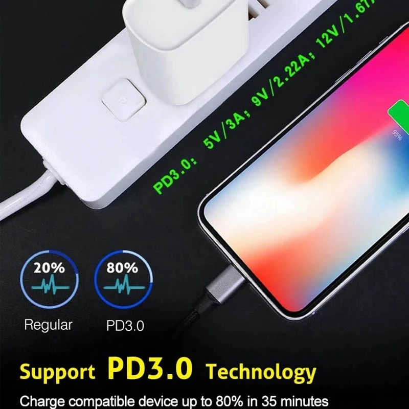 Original 20W USB-C Power Adapter For iphone 17 16 15 14 mini Pro Max Type C fast charger for Apple Cable for iPhone X 12 13 Plus - Image 2