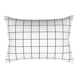 Black and White Striped Geometric Rectangle Pillow Cover Cushion Home Decor Bedroom Living Room Fashion Design