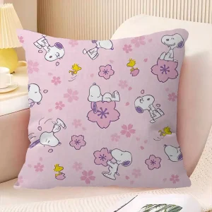 Cartoon S-Snoopy Maple Design Cushion Cover Happy Autumn Harvest Decor Holiday Decorati Pillow Cover