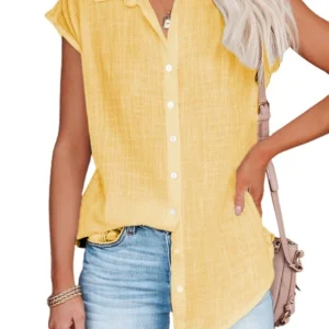 Summer Solid Cotton Linen Shirt Women's Clothing Casual Short Sleeve Tops Tee Ladies T-Shirts Blusas Thin Loose T Shirt Woman