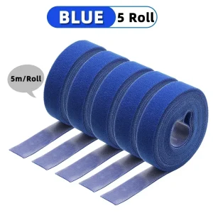 5m/roll Cable Ties Reusable Loop Bundle Self Adhesive Fastener Clip Wire Holder Management DIY Accessories Nylon Strap Organizer