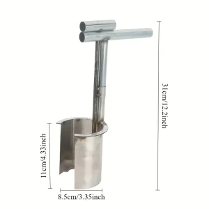 1pc Galvanized Metal Handheld Planting Tool, Garden Transplanter for Efficient Vegetable Seedling Transfer, Ideal for Chili, Egg