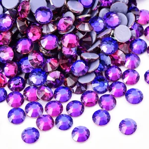 BOBOHOO Multi-color SS6-SS30 Glass Crystal Hot Fix Rhinestones Flatback Iron On Stone For DIY Nail Art Fabric Clothes Decoration