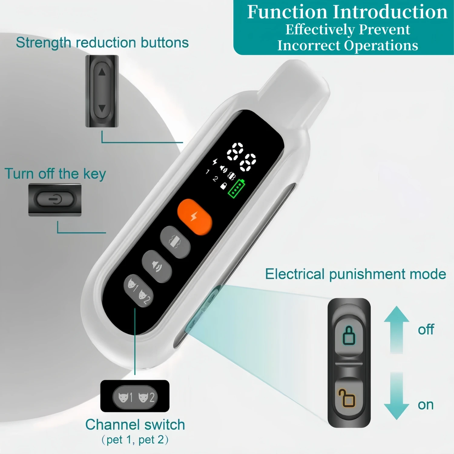 3300FT Electric Dog Training Collar Remote Control Waterproof Pet BehaviorFor 6-120lbs Puppy With Shock Vibration Anti-barking - الصورة 5