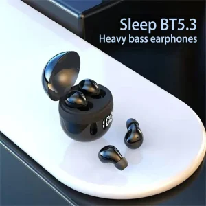 Mini Wireless Bluetooth 5.3 Headphones Bass Sleeping Headset with Microphone Noise Cancellation HD Earbuds