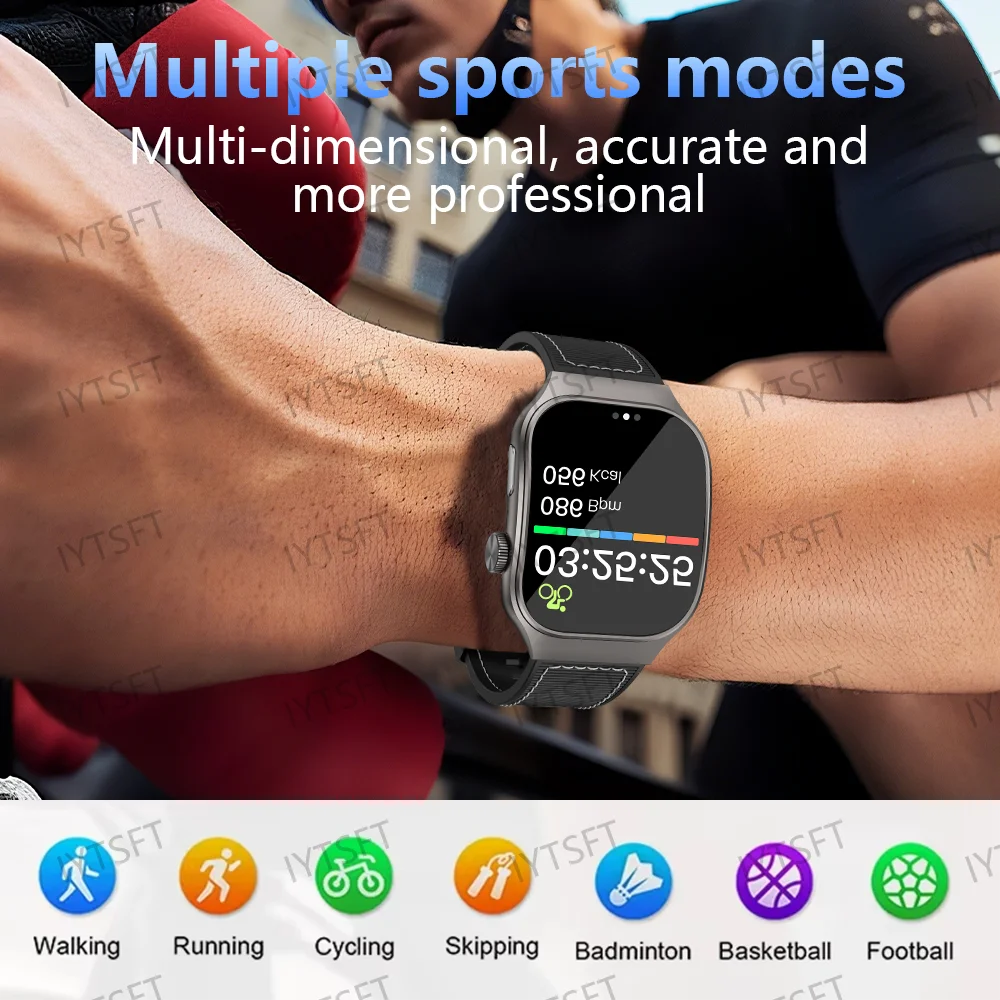 LAXASFIT 2.01 Inch Curved Screen Men's Smart Watch Bluetooth 5.3 HD Call Multiple Sports Modes Woman Smart Watch Holiday gifts - الصورة 2