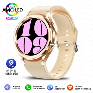 2025 New Watch 6 Smart Watch Men 1.46 inch GPS Sports Fitness Tracker Custom Dial Clock Heart Rate BT Calling SmartWatch Women