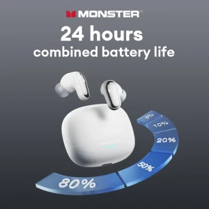 Choice Monster New MQT52 TWS Wireless Bluetooth 5.4 Headset HIFI Stereo Gaming Music Earphones Talking Noise Canceling Earbuds