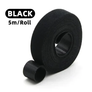 5m/roll Cable Ties Reusable Loop Bundle Self Adhesive Fastener Clip Wire Holder Management DIY Accessories Nylon Strap Organizer