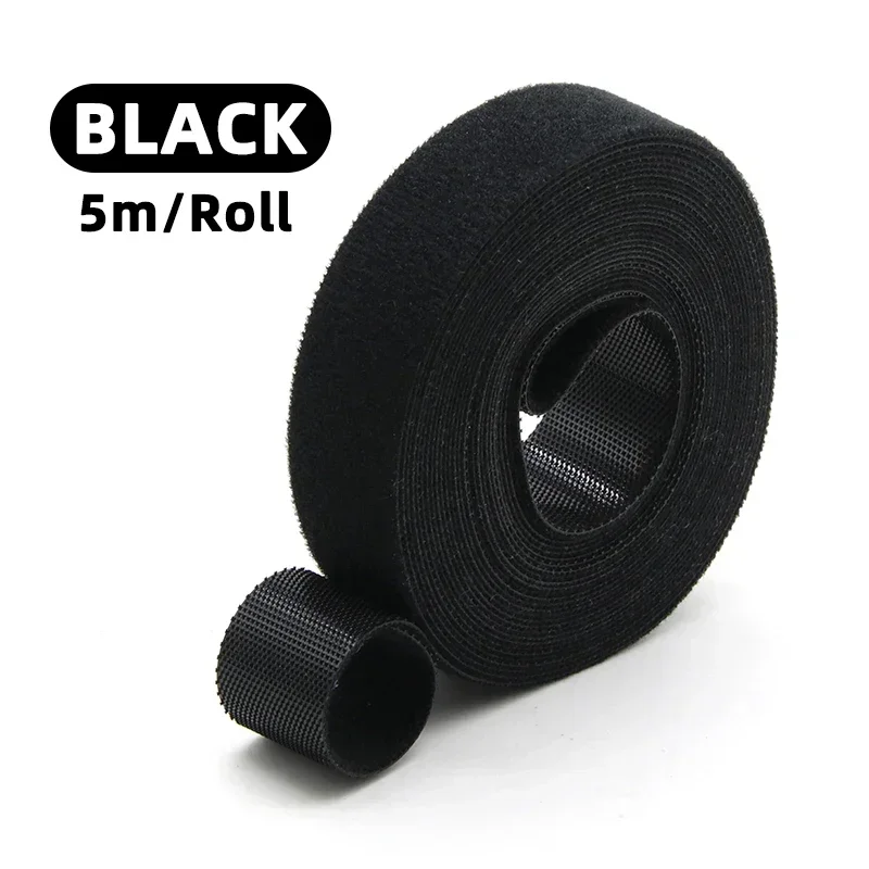 5m/roll Cable Ties Reusable Loop Bundle Self Adhesive Fastener Clip Wire Holder Management DIY Accessories Nylon Strap Organizer - الصورة 20