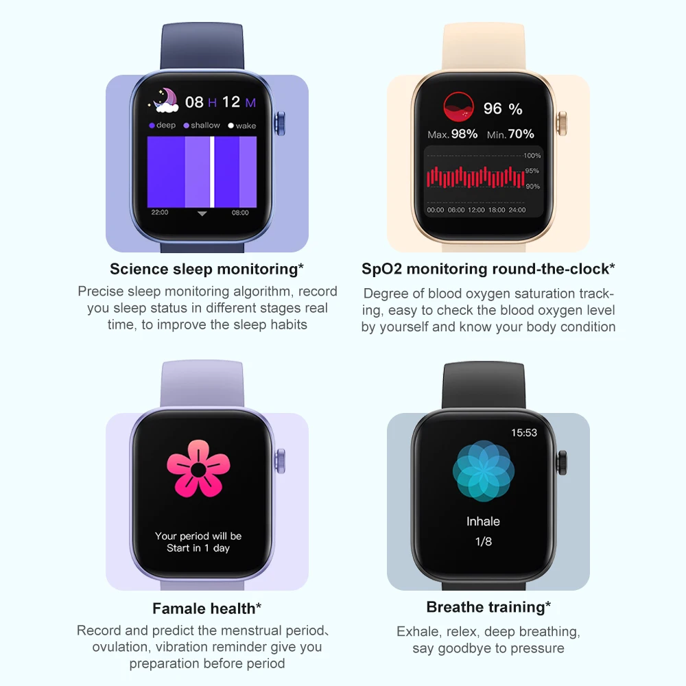 COLMI P71 Smartwatch for Men And Women with Voice Calling Health Monitoring IP68 Waterproof Smart Notifications Voice Assistant - الصورة 4