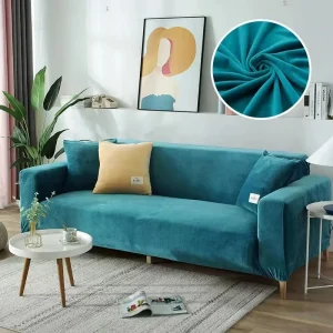 Velvet Sofa Cover Thick Elastic 1/2/3/4 Seater Sofa Cover for Living Room Velvet Plush L Shaped Corner Sofa Cover