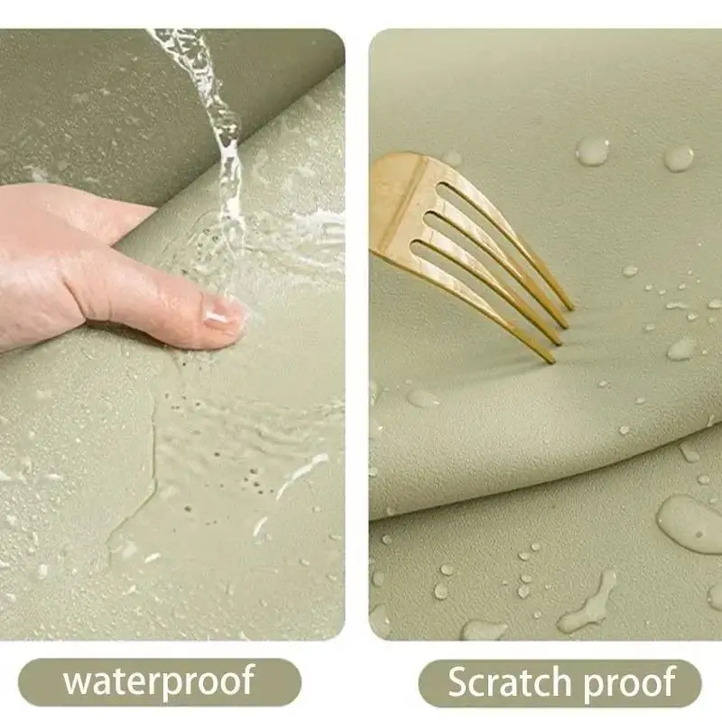 Leather Table cloth for Home Easy Clean Table Protector Waterproof Tea Coaster Large Desk Mat Anti-Slip Gamer Keyboard Mouse Mat - الصورة 3