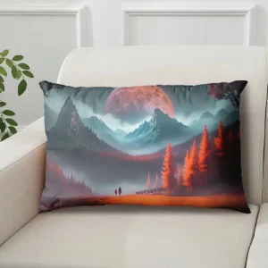 Internet-Famous Moon Pillow with Starry Night Scene, Single-Sided with Core, Pillowcase, Cushion Cover