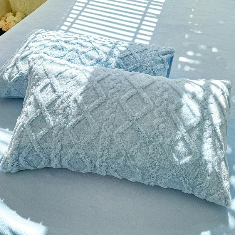 1pcs 2pcs Pillowcase Velvet Pillow Cover 48x74cm Pillowslip Rectangle Cushion Cover Warm Pillow Case Fundas De Almohada - Image 6