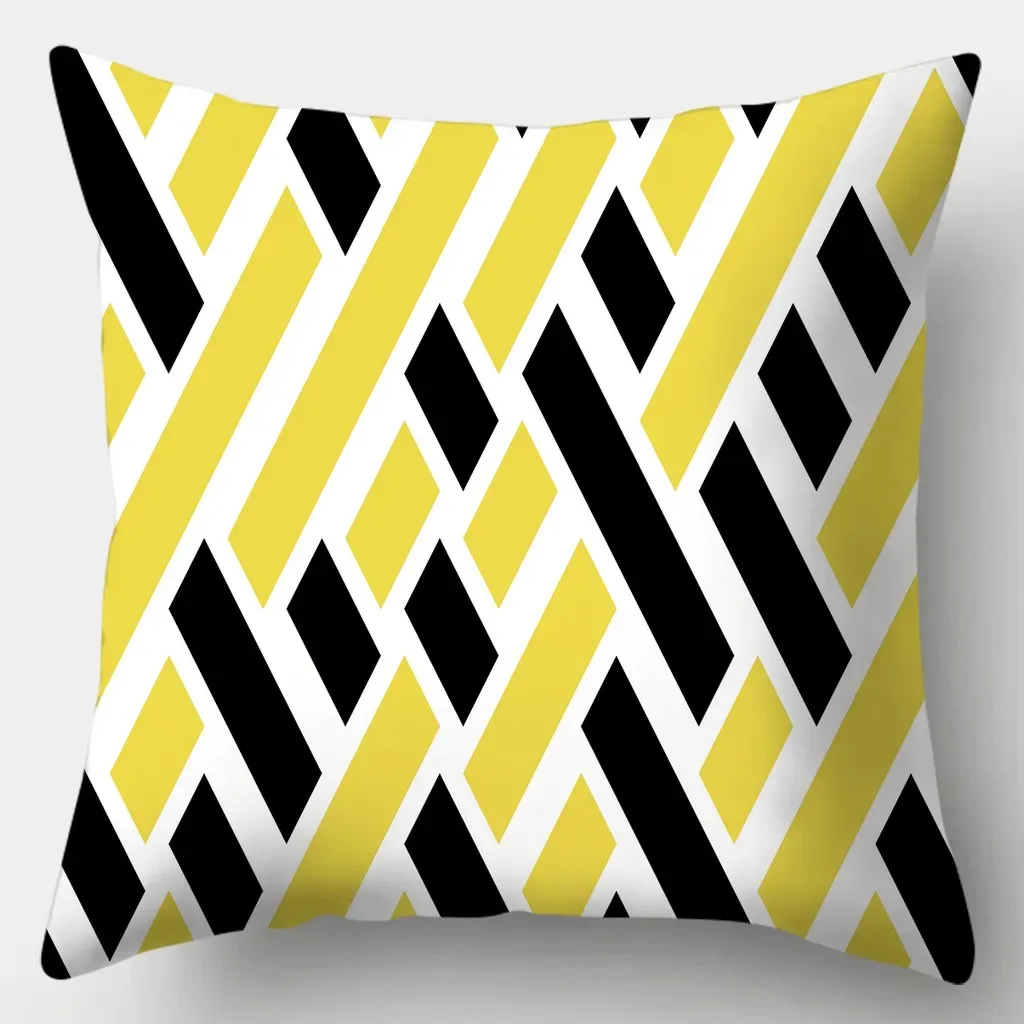 Yellow series Pillowcase 45cmX45cm Square Sofa Pillow Cover Creative Sun Flower Cushion - الصورة 21