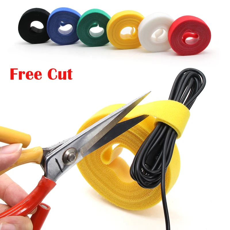 5m/roll Cable Ties Reusable Loop Bundle Self Adhesive Fastener Clip Wire Holder Management DIY Accessories Nylon Strap Organizer - الصورة 4
