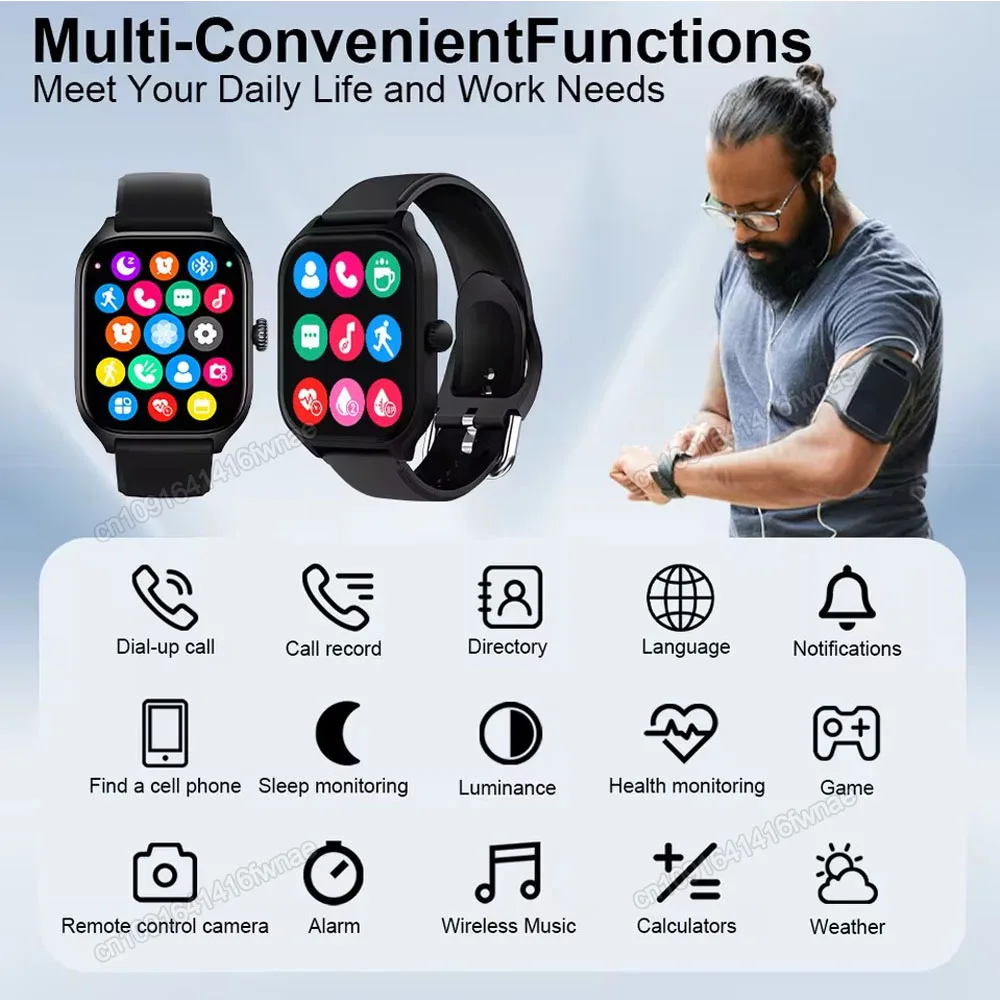 New Outdoor Military GPS Smart Watch Men Waterproof Multiple Sport Mode Fitness HD Bluetooth Calls Smartwatch Men Women Bracelet - Image 5