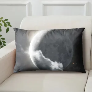 Internet-Famous Moon Pillow with Starry Night Scene, Single-Sided with Core, Pillowcase, Cushion Cover