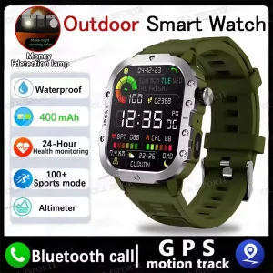 Outdoor Sports Smartwatch New 2025 2.01 inch HD Screen LED Flashlight Bluetooth Talking Smart Watch for Men Women Holiday Gift