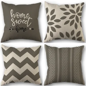 4Pcs Linen Square Cushion Cover,single-sided Printed Pillowcase ,Home Decor ,Room Decor,Living Decor,Bedroom Decor