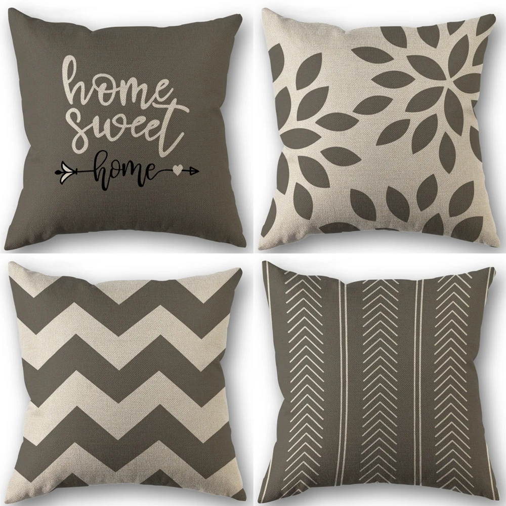 4Pcs Linen Square Cushion Cover,single-sided Printed Pillowcase ,Home Decor ,Room Decor,Living Decor,Bedroom Decor - Image 8