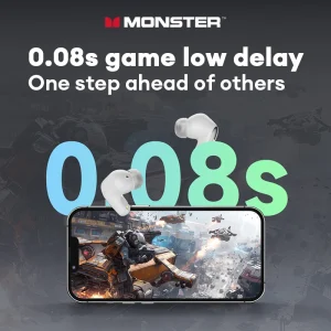 Choice Monster New MQT52 TWS Wireless Bluetooth 5.4 Headset HIFI Stereo Gaming Music Earphones Talking Noise Canceling Earbuds