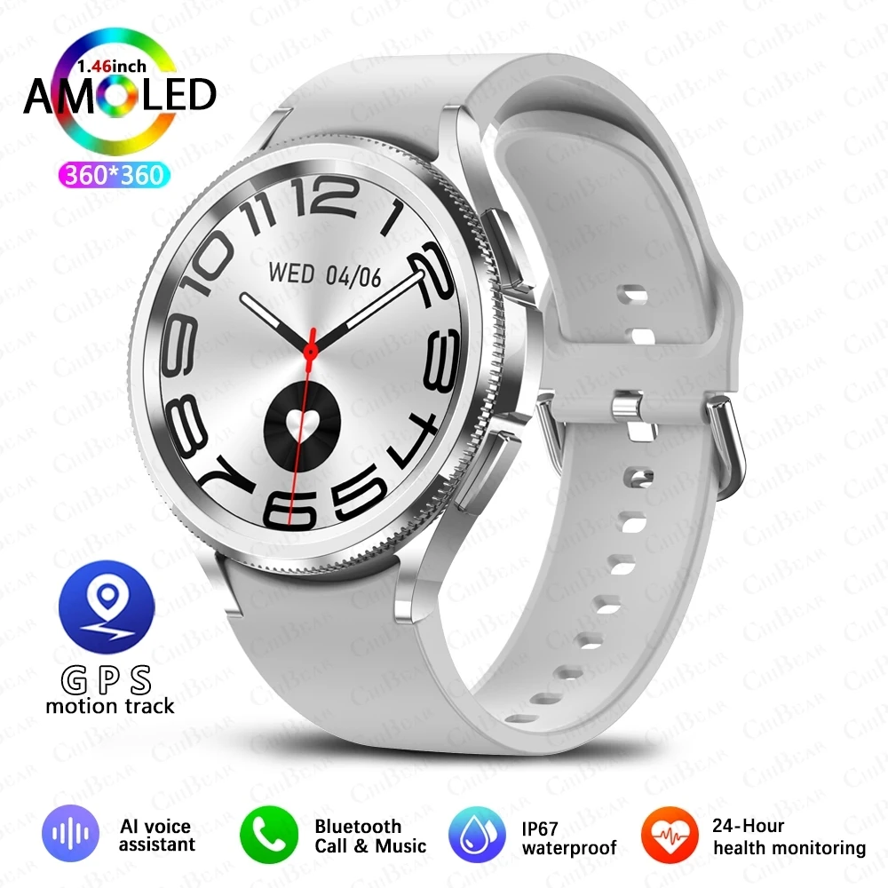 2025 New Watch 6 Smart Watch Men 1.46 inch GPS Sports Fitness Tracker Custom Dial Clock Heart Rate BT Calling SmartWatch Women - Image 14