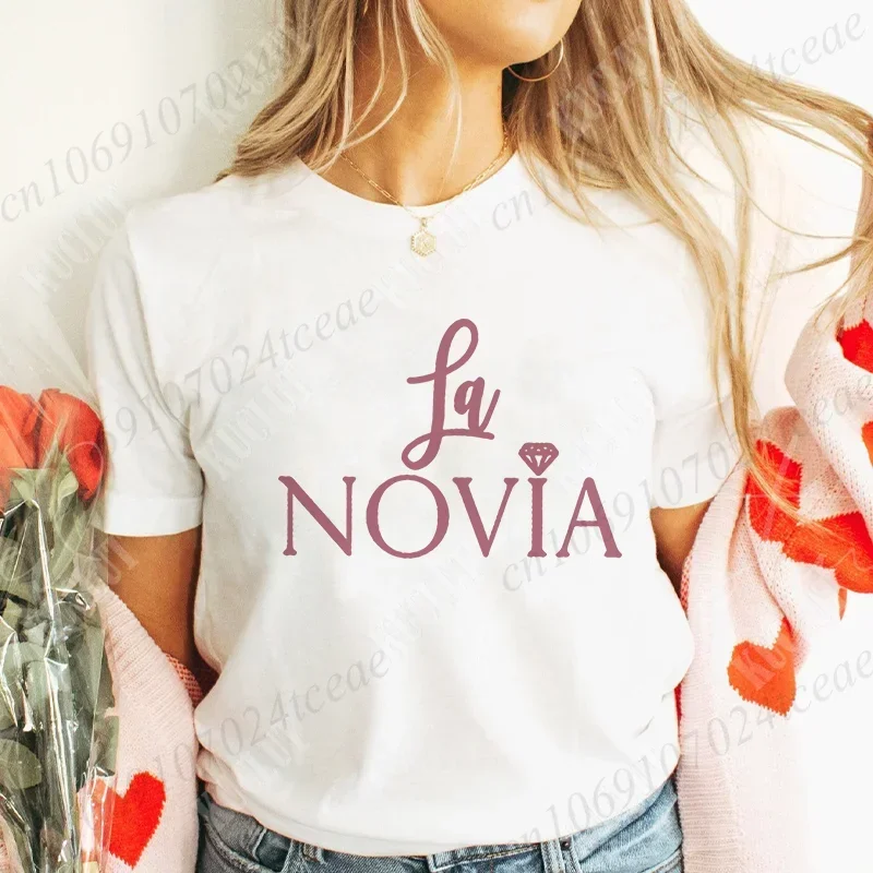 Spanish Team Bride Tribe T-shirt Girls Single Farewell Bachelorette Party Shirt Bridal Shower Wedding Party Tops Women Clothing - الصورة 13