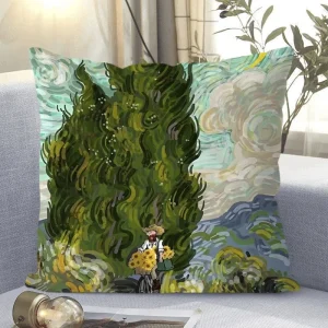 "Van Gogh - Style Impressionist Art Throw Pillow Cover"