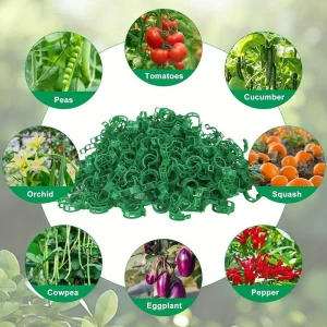 10-500Pcs Garden Plant Support Clips Secured Plastic Climbing Plant Clips Tomato Grape Vine Vegetables Plant Fixing Holders