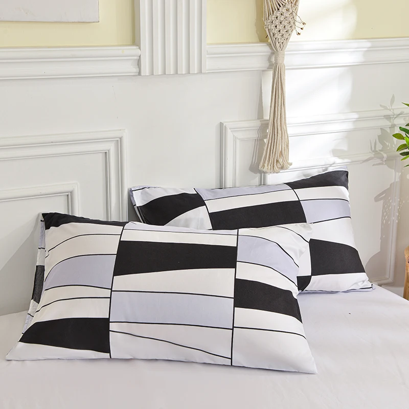Printed Pillow Cover 2pcs Pillowcase 48x74cm Pillow Sham for Home Bed Pillowslip Rectangle Cushion Cover funda almohada - الصورة 9