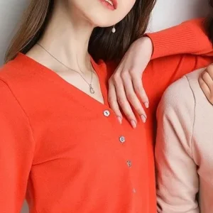 Cardigans Women 2025 Autumn Single Breasted V-neck Knitted Sweater Fashion Short Knitwear Solid Blue Green Pink Women's Jumpers