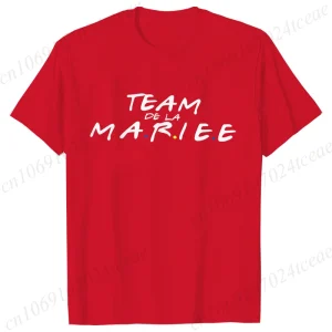 Team De La Mariée T-shirt French Evjf Futur Bride Tees Friends Single Farewell Bachelorette Party Tees Shirt for Women Clothing