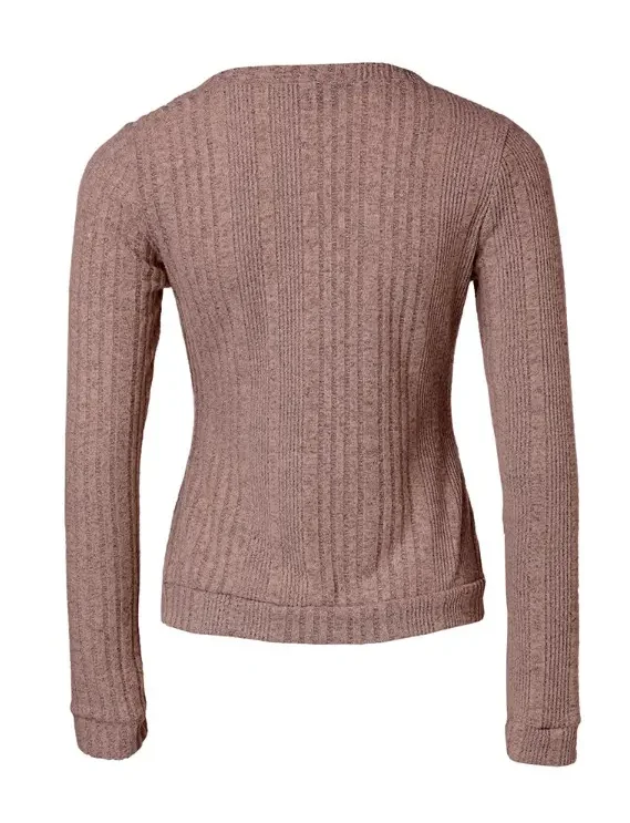 Women's Zip-Up Long Sleeve Blouse - Chic Zipper Front, Semi-Sheer Elegant Tops for Casual Formal Outfits, Easy-Care Machine Wash - Image 2