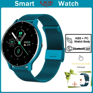 LIGE Ladies Smart Watch Bluetooth Call Watch Sport Fitness Heart Rate Monitor Blood Oxygen Lady Smartwatch For Women IOS Android