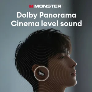 New Monster MQT52 Wireless Bluetooth 5.4 Earphones 24H Long Battery Life Headphones Low Game Latency Immersive Listening Headset