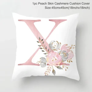45x45cm Pink Letter Cushion Pillowcase Decorative Sofa Polyester